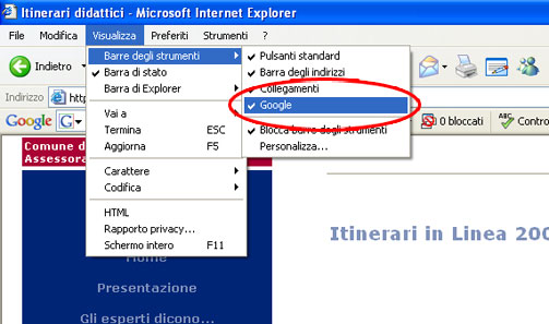 Immagine BPIntra Barre aggiuntive di Internet Explorer